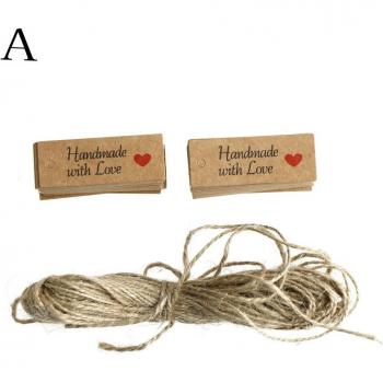 100PCS Handmade With Love Party Favor Tags