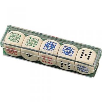 Poker Dice Set by Gibsons with Clear Case