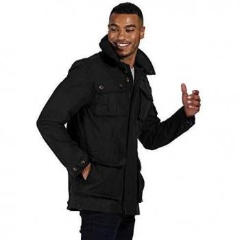 Chaqueta Húmedo‑Resistente Regatta Elmore, Transpirable, Forrada, Capucha Oculta, Black, XXXL