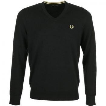 Fred Perry Herrenpullover Schwarz Unifarben