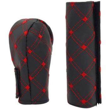 2PCS Car Gear Shift Knob and Brake Cover for Peugeot 307 206 308 407 207 3008 508 406 208 Mazda 3 6 2 CX-5 CX5 CX-7
