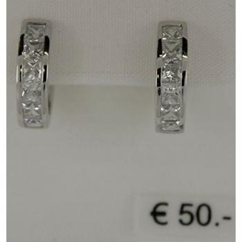 Koch 925 Silber Zirkonia‑Creoles – Standardmodell