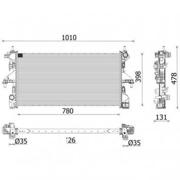 CR 2631 000P Engine Radiator (Mahle)
