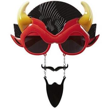 Lunettes fantaisie démon avec bouc
