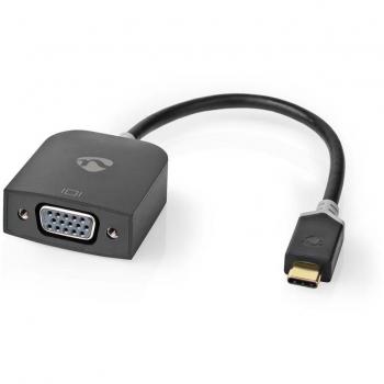 Nedis USB‑C 3.2 Gen 1 a VGA – 0,20 m, placcato oro, antracite