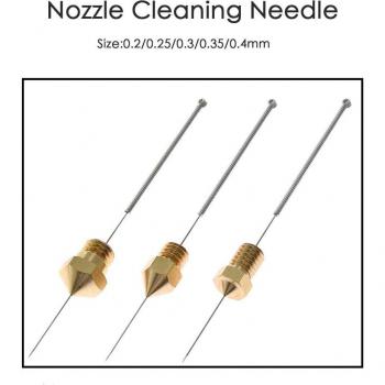 10pcs 0.4mm Nozzle Cleaning Needles for 3D Printers