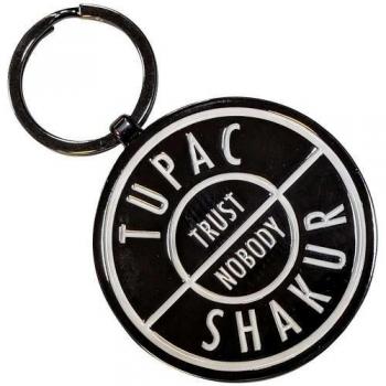 Tupac Trust Nobody Keyring Black/White