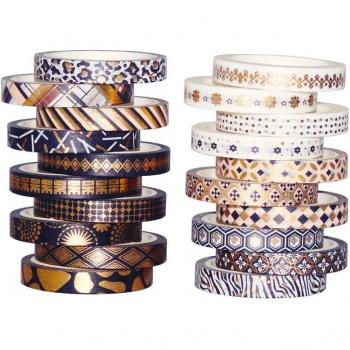 Elegant Black Gold 7mm Craft Tape Set