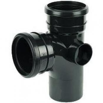Floplast 110mm Soil Ring Seal 92.5 Degree Branch Black SP190