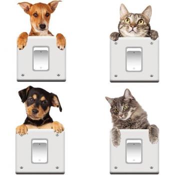 3D Animal Switch Stickers for Home Decor