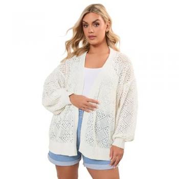 Evans – Damen Strickcardigan in Elfenbein