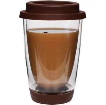 350ML Heat-resistant Glass Coffee Mug with Silicone Cover
