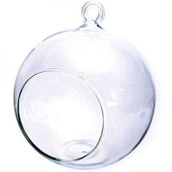 Ornement boule de verre ouverte, 12 cm