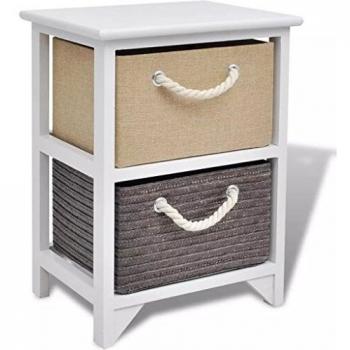 VidaXL Mesitas de noche de madera Set de 1/2