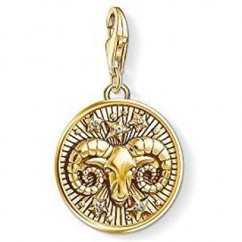 Charm Zodíaco Aries de Thomas Sabo en Plata y Oro de 18k