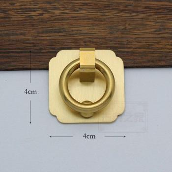 Decoración de Puerta: Manija de Anillo de Cobre Puro