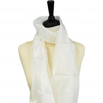 Seidenschal P06 Weiß – 100 % Seide – 45 × 180 cm