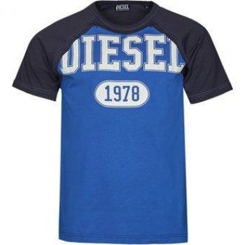 Camisa Diesel Curta T‑Raglen para Homens