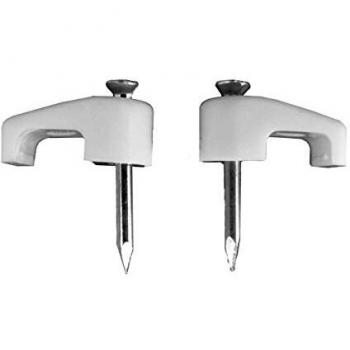 White Flat Wire Clip 2x0.7mm No. 01 (100 Count)