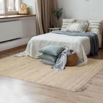 Indira Tappeto Lino e Cotone 160x230 Beige Naturale