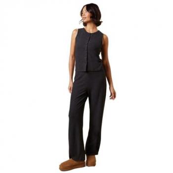 Charcoal Women's Brushed Straight Trousers