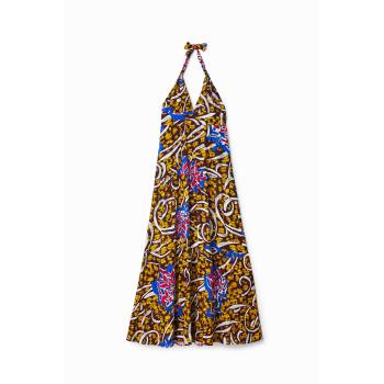Vestido comprido halter Stella Jean