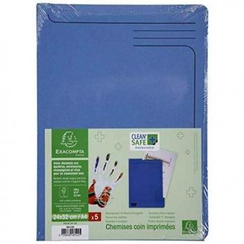 Cartella A4 Blu Clean Safe Exacompta