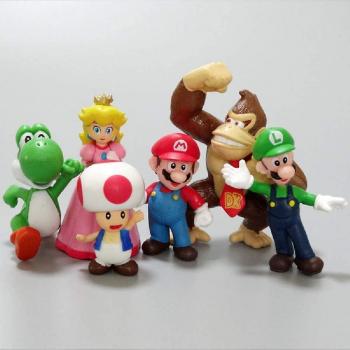 Set de 6 Figuras de Super Mario para Decoración de Pastel