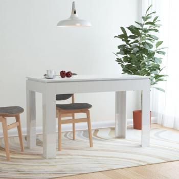 Mesa de Comedor Blanca Brillante 120x60x76 cm