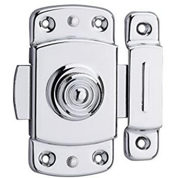 Verrou d'ameublement 40 mm en laiton chromé