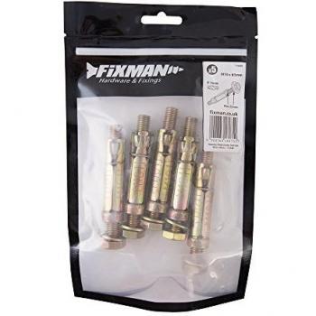 Fixman 774848 Masonry Shield Bolt Anchors (Pack of Five, M10 × 83 mm)