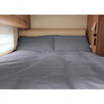 BiancheriaWeb – Lenzuola Camper Roulotte 100% Cotone – Singolo – Bon‑Bon Grigio