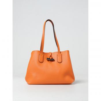 Longchamp Borsa Roseau Essential pelle a grana arancione OS