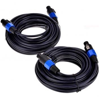 Câble audio DJ 12AWG – 50 ft total, verrouillage à la torsion