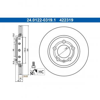 Brake Disc ATE 24012203191