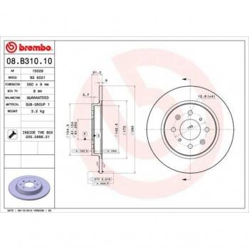 Dischi freno BREMBO 08.B310.10