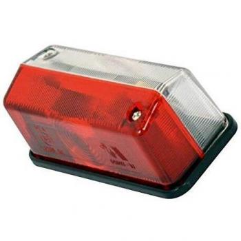 Side marker red / white 12V rectangle 0414028