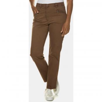 Ulla Popken Mony Gamba Conica Donna Marrone 66