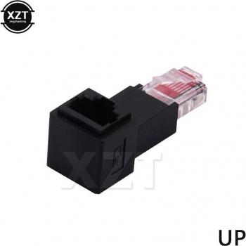 Newese 8P8C FTP STP UTP Cat 5e Ethernet Extension, 90 Degree Angled Male to Female