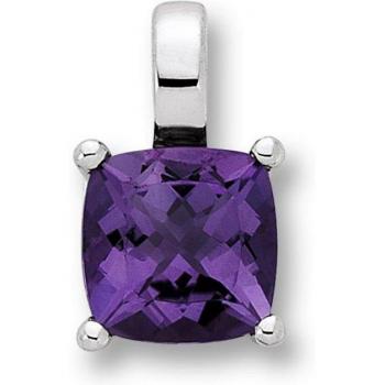 Damen Kettenanhänger Amethyst in 333 Weißgold