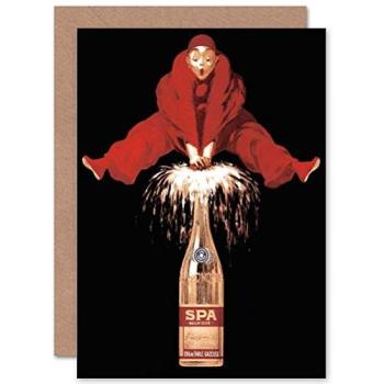 Artery8 Black Sparkling Table Water Greeting Card