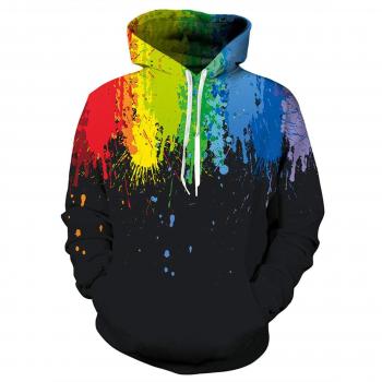 Idgreatim 3D‑Print Side‑Drive Hoodie – Unisex, XL, Winterversion