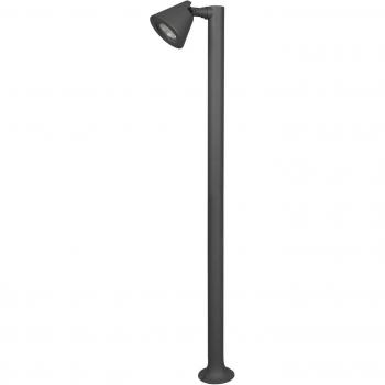 Lampione Kaveri di alluminio antracite IP44 h 100 cm