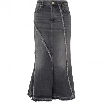 Jupe de soirée denim noir patiné GANNI – DK36
