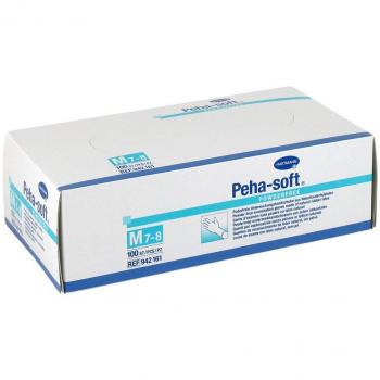 Gants Peha-Soft latex jetables sans poudre taille M 100 pièces