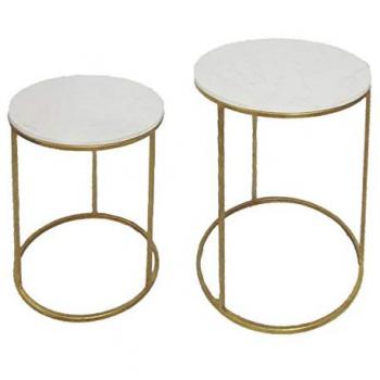 Tables Métalliques avec Plateau Marbré