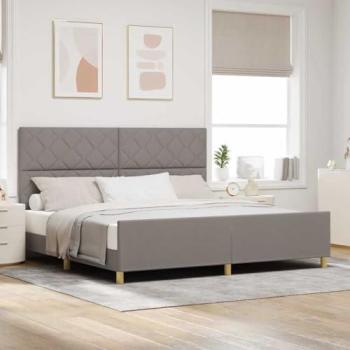 Structure de lit taupe 200x200 cm – Vidaxl Tissu