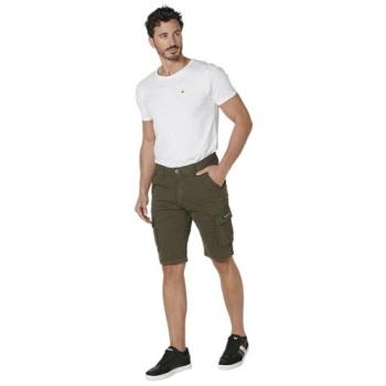 Koroshi Bermudas de Pantalón Corto Cargo – Hombre en Tonos Oliva
