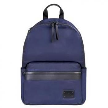 Premiata Blue Nylon Backpack with Multiple Pockets