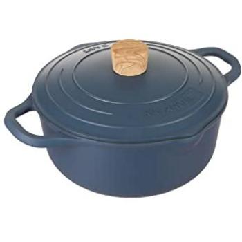 Casseruola 24 cm per stufati blu con coperchio resistente